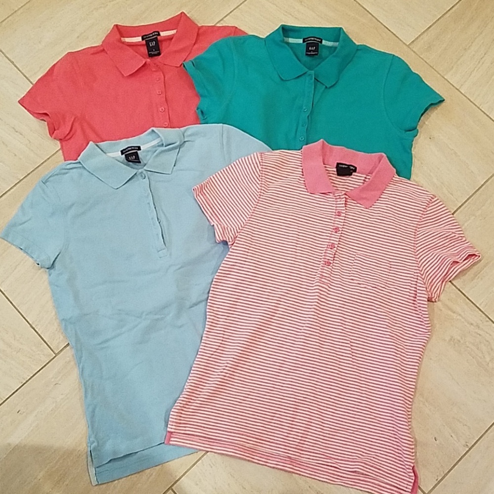 4 golf shirts by GAP